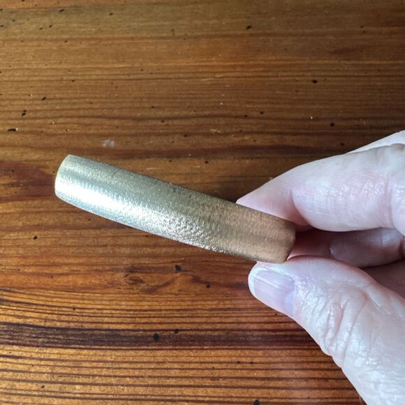 Vintage Monet Gold Tone Bangle Bracelet Textured 8.5” Circumference - Picture 5 of 16